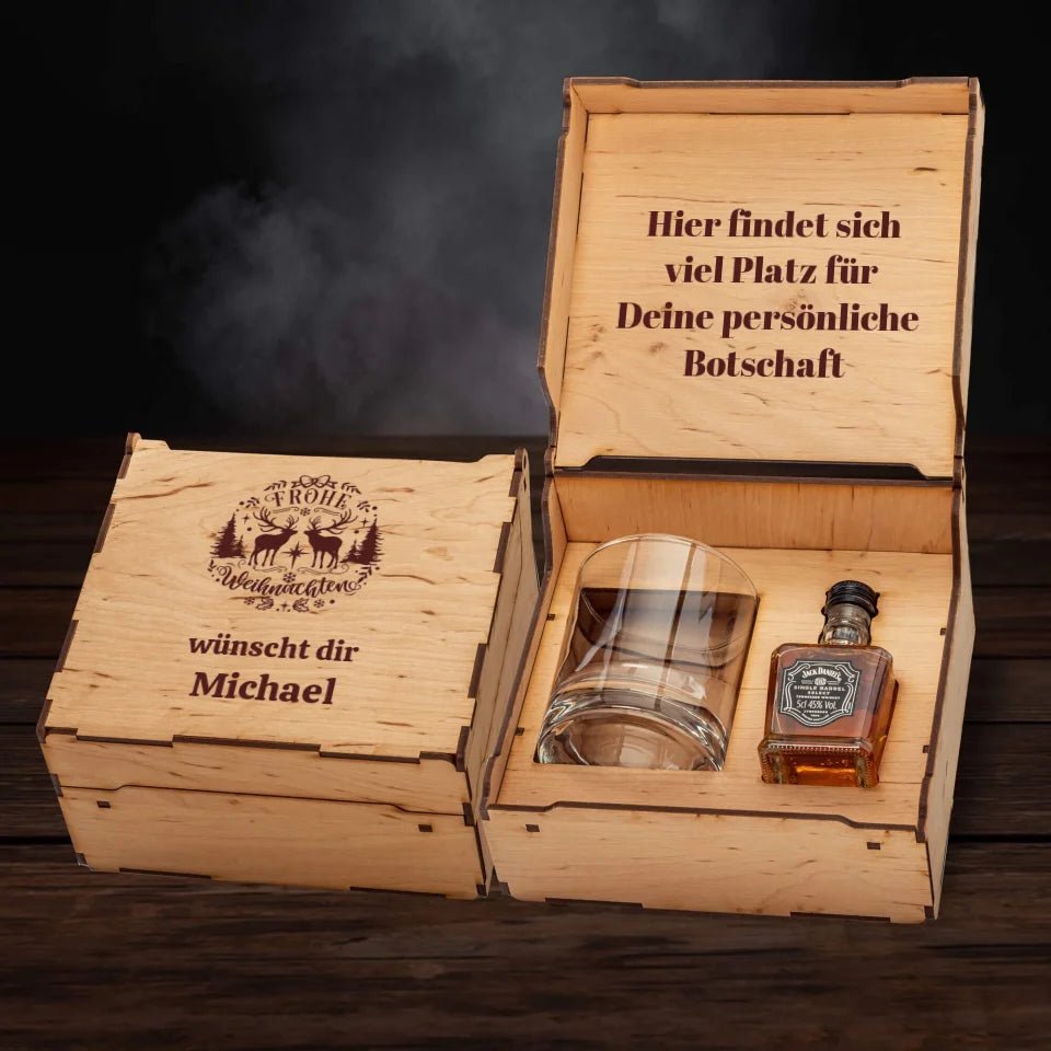 Jack Daniels Geschenkbox - Frohe Weihnachten - Customizer - drink4friends