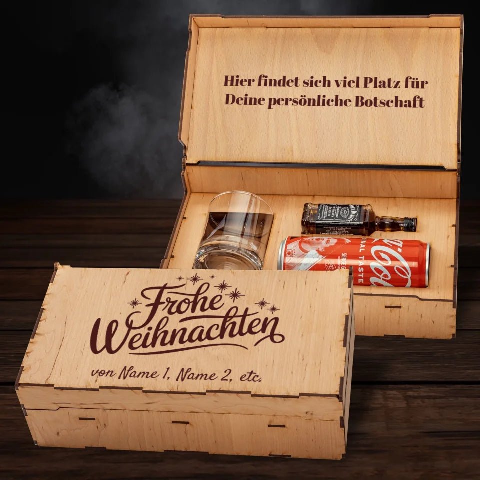 Jack Daniel´s Geschenkbox - Frohe Weihnachten - Handwriting - Customizer - drink4friends