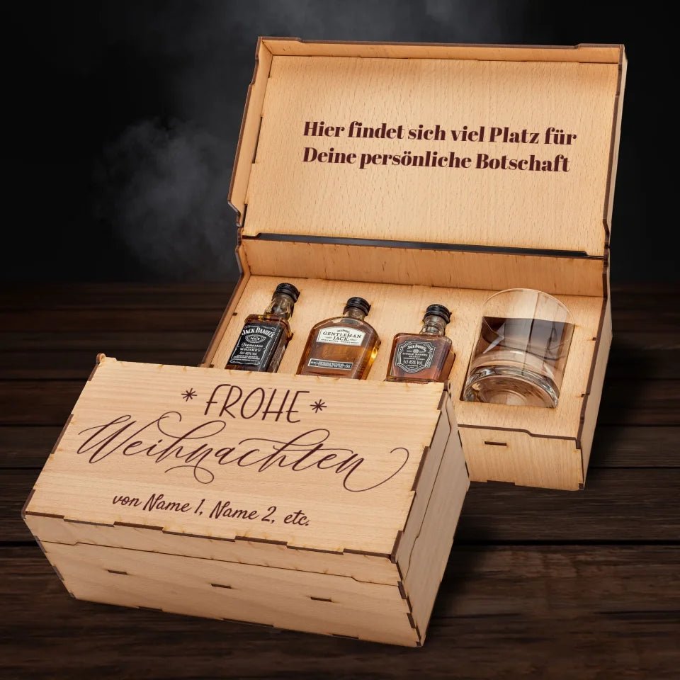 Jack Daniel´s Geschenkbox - Frohe Weihnachten - Handwriting - Customizer - drink4friends