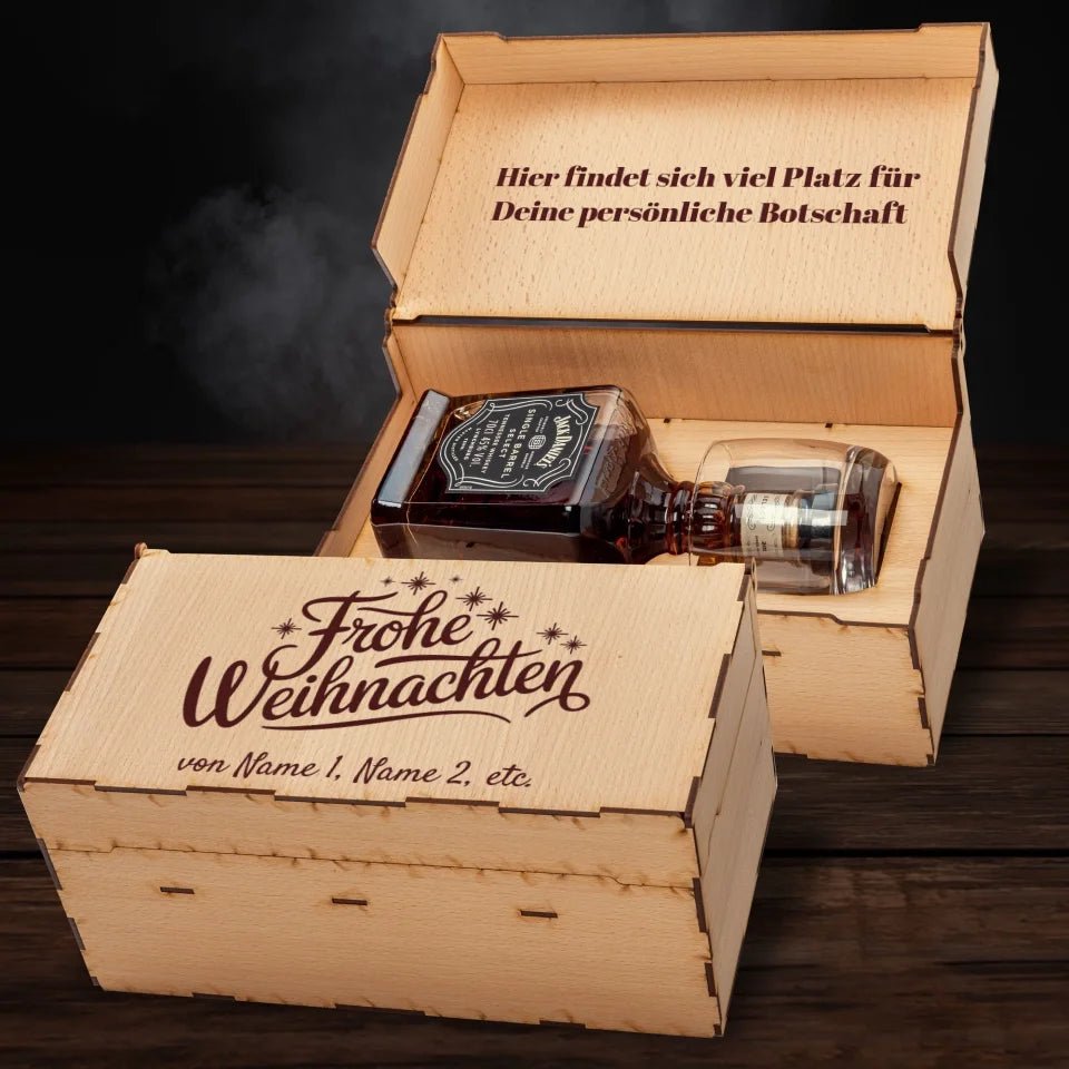 Jack Daniel´s Geschenkbox - Frohe Weihnachten - Handwriting - Customizer - drink4friends