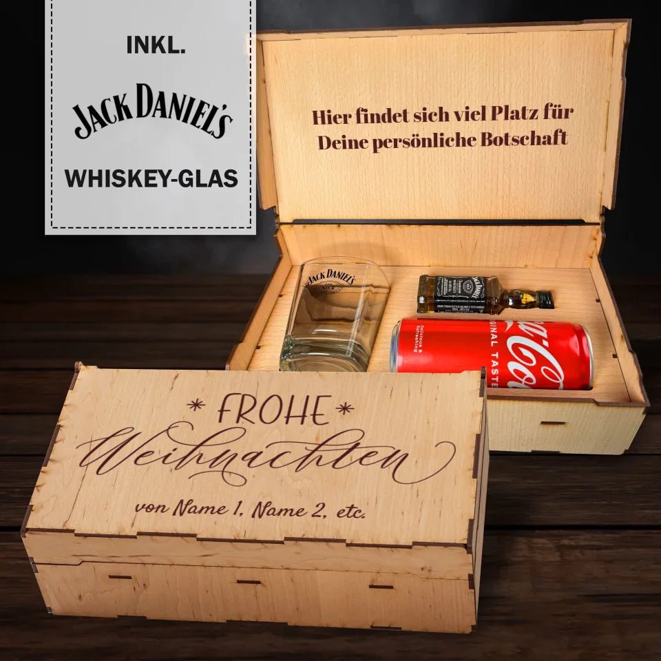 Jack Daniel´s Geschenkbox - Frohe Weihnachten - Handwriting - Customizer - drink4friends