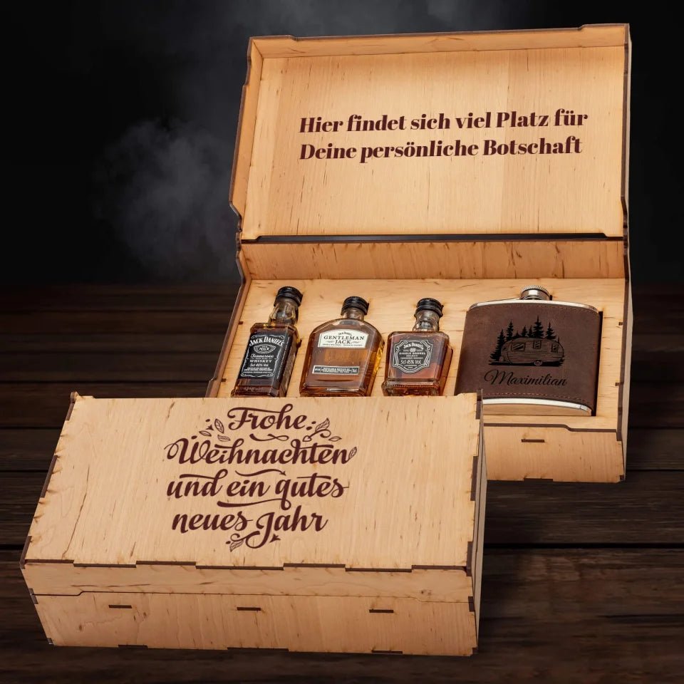 Jack Daniel´s Geschenkbox - Frohe Weihnachten Multilingual - Customizer - drink4friends