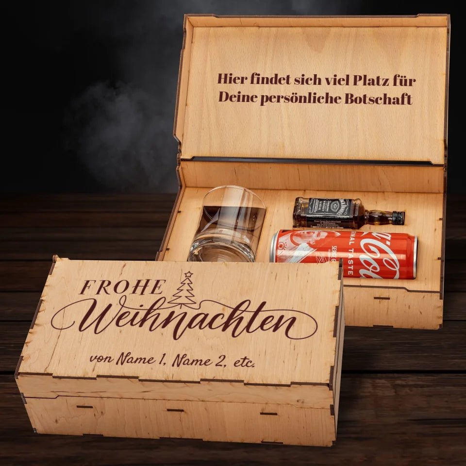 Jack Daniel´s Geschenkbox - Frohe Weihnachten - Weihnachtsbaum - Customizer - drink4friends