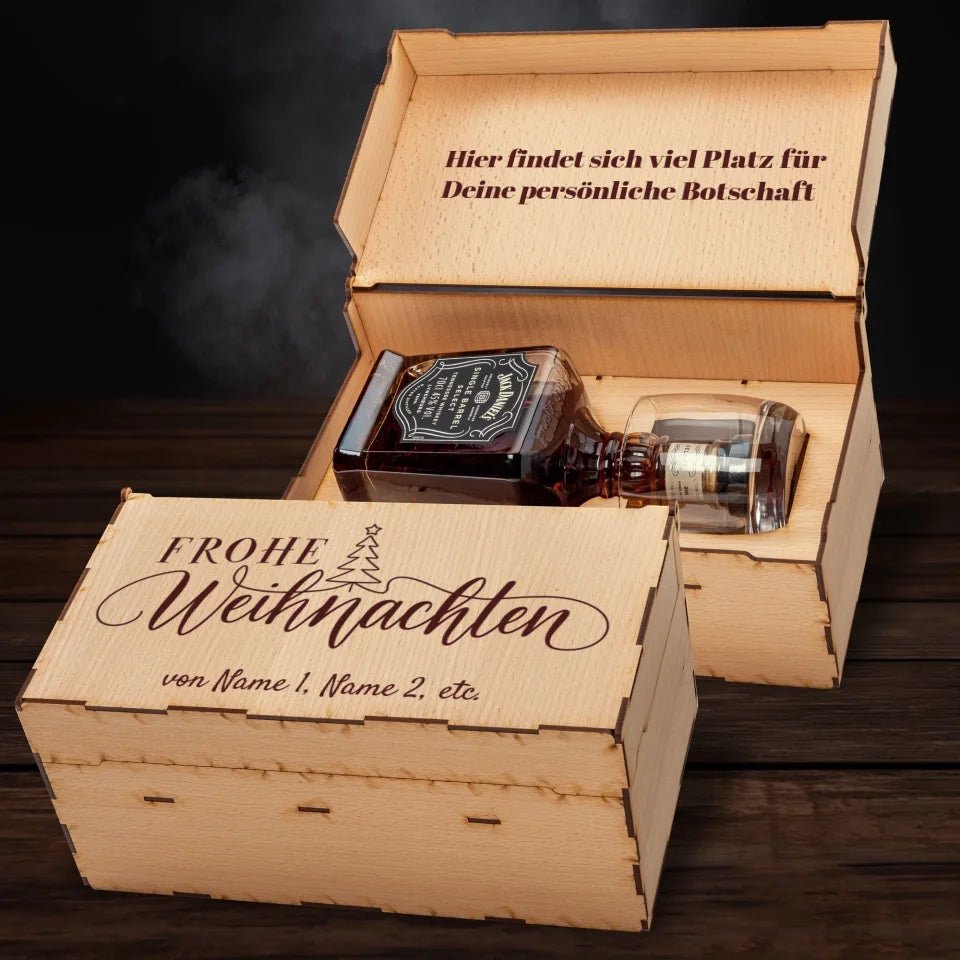 Jack Daniel´s Geschenkbox - Frohe Weihnachten - Weihnachtsbaum - Customizer - drink4friends