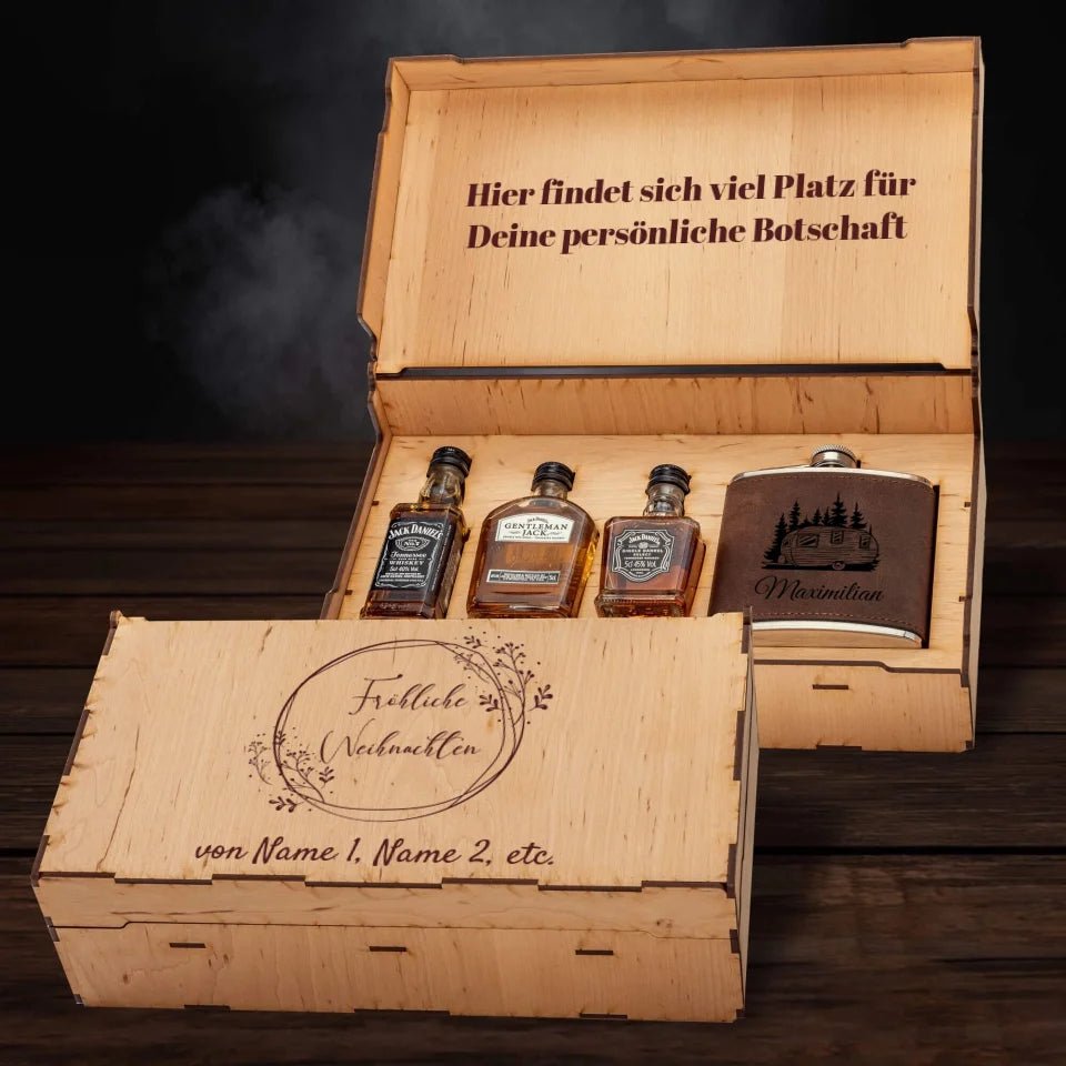 Jack Daniel´s Geschenkbox - Fröhliche Weihnachten - Kranz - Customizer - drink4friends