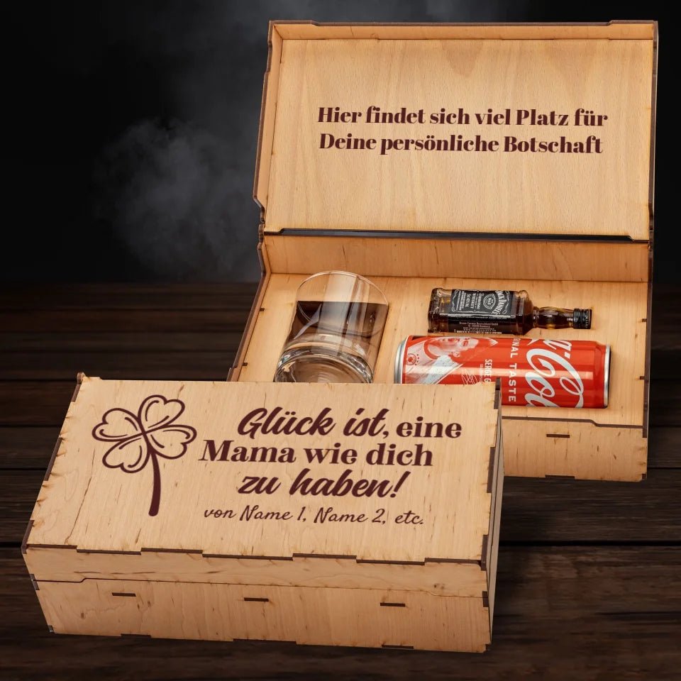 Jack Daniel´s Geschenkbox - Glück ist eine Mama wie dich zu haben! - Customizer - drink4friends