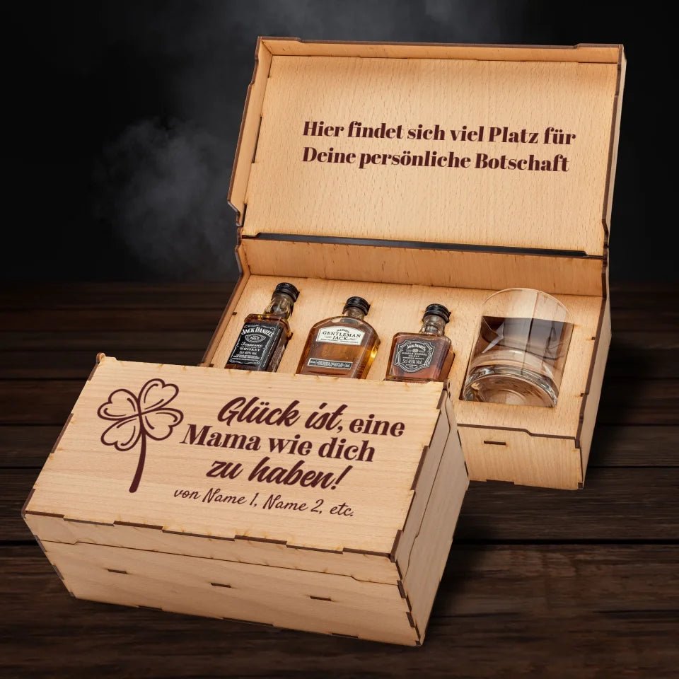 Jack Daniel´s Geschenkbox - Glück ist eine Mama wie dich zu haben! - Customizer - drink4friends