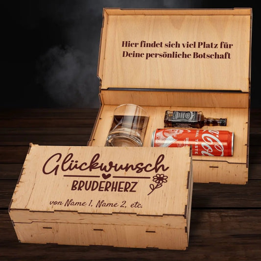 Jack Daniel´s Geschenkbox - Glückwunsch Bruderherz - Customizer - drink4friends