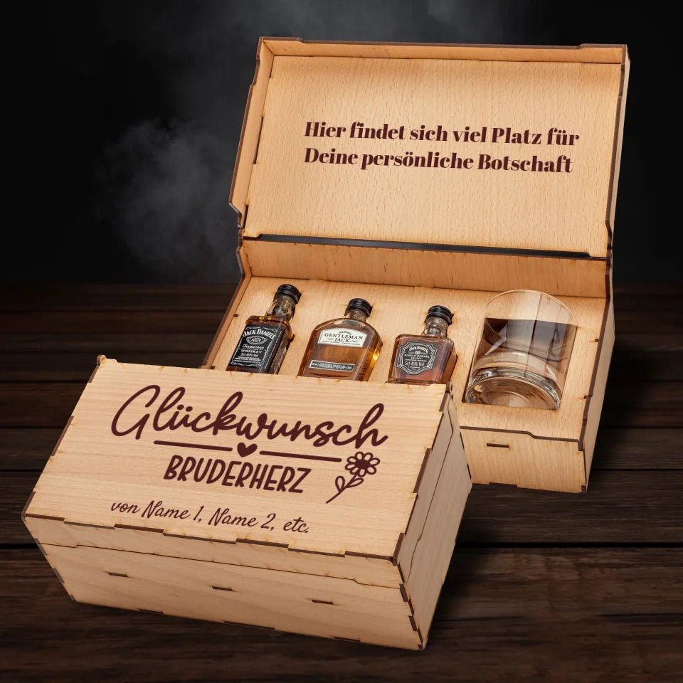 Jack Daniel´s Geschenkbox - Glückwunsch Bruderherz - Customizer - drink4friends