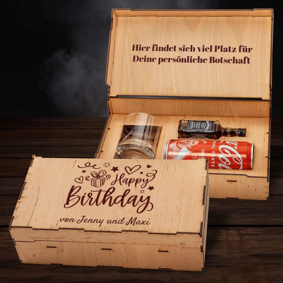 Jack Daniels Geschenkbox - Happy Birthday - Customizer - drink4friends