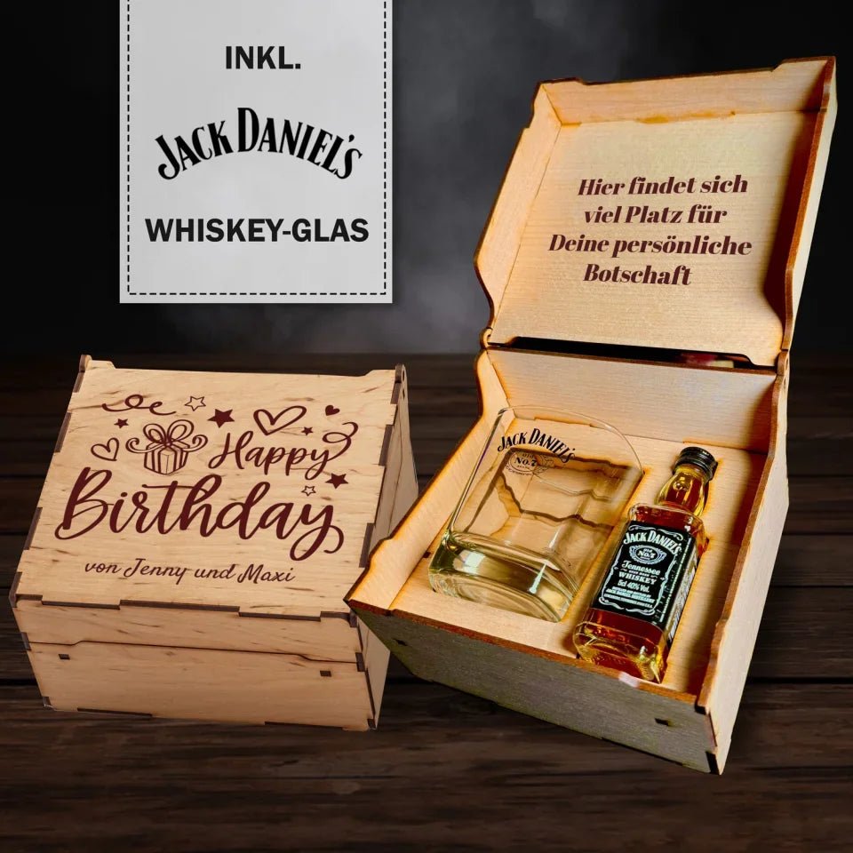 Jack Daniels Geschenkbox - Happy Birthday - Customizer - drink4friends