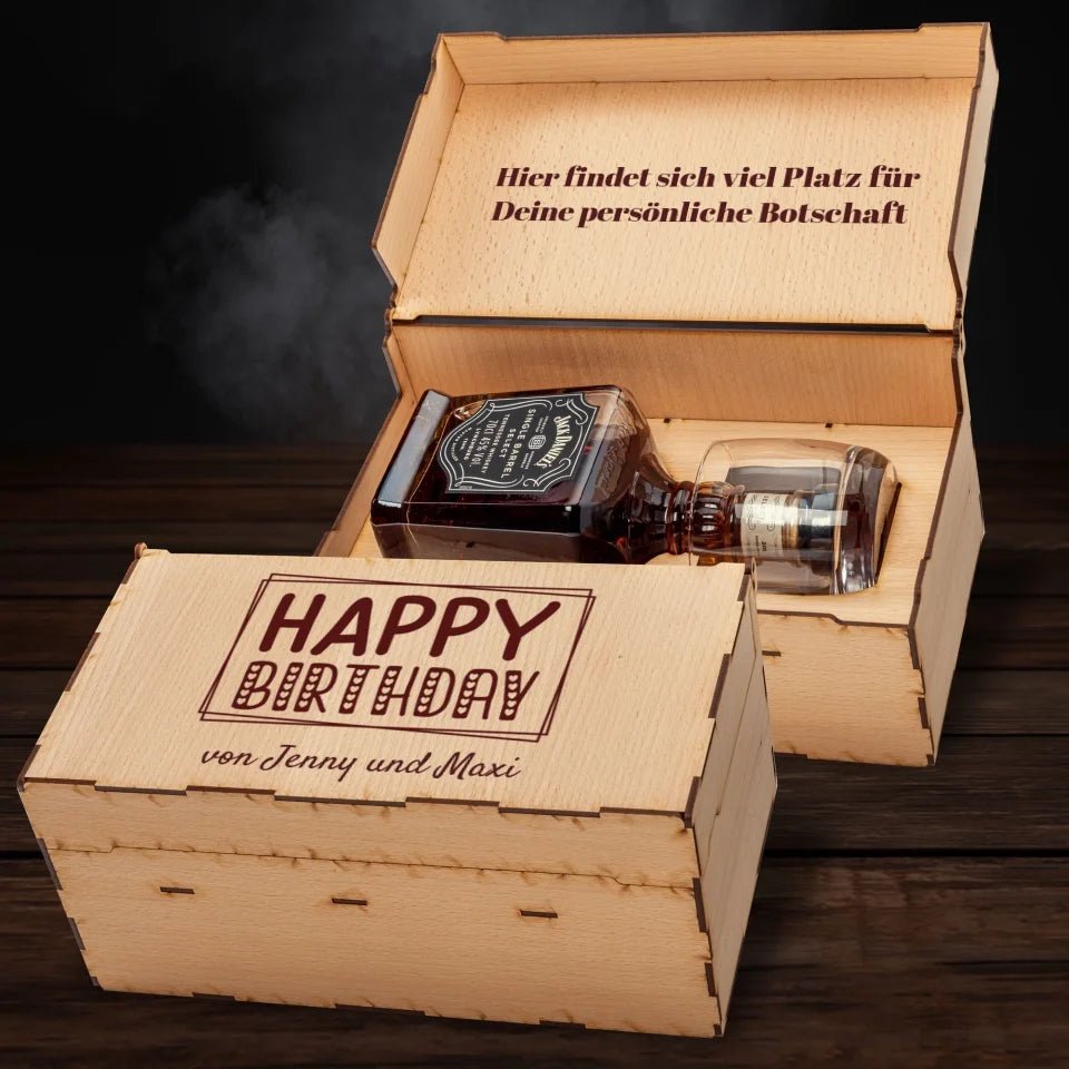 Jack Daniels Geschenkbox - Happy Birthday - Customizer - drink4friends