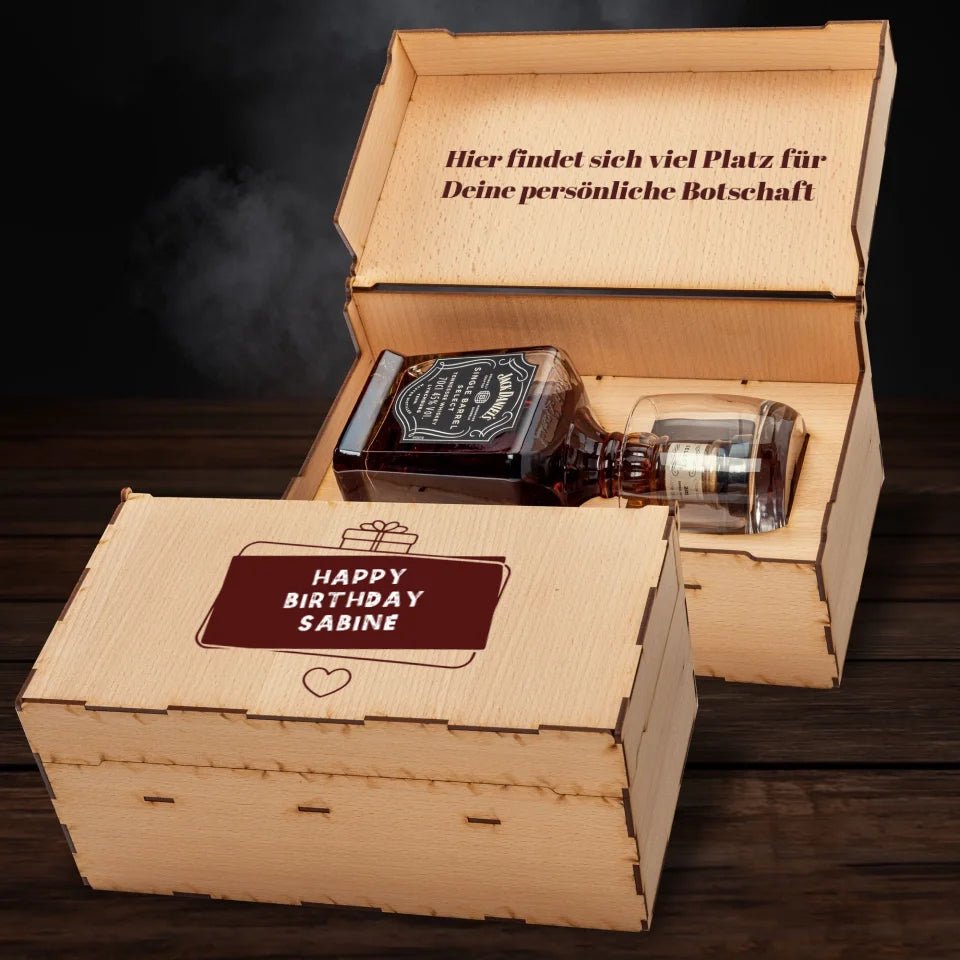 Jack Daniels Geschenkbox - Happy Birthday Banner 2 - Customizer - drink4friends