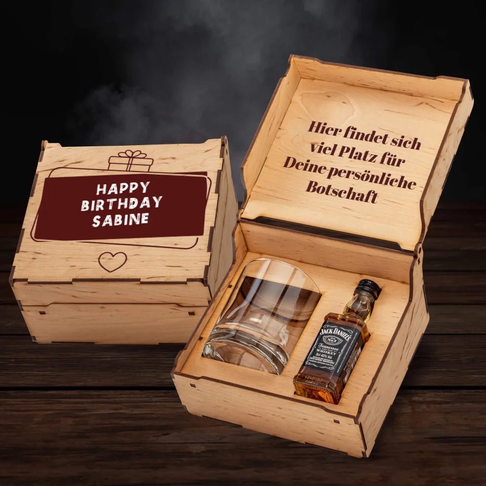 Jack Daniels Geschenkbox - Happy Birthday Banner 2 - Customizer - drink4friends