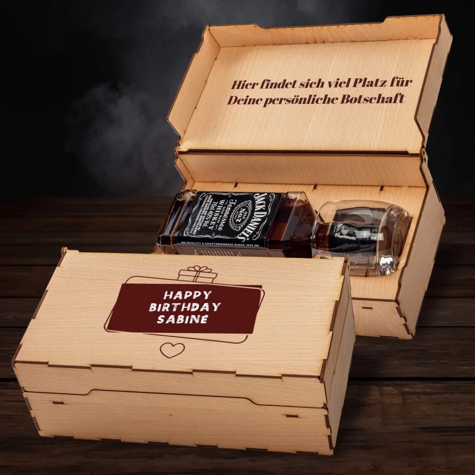 Jack Daniels Geschenkbox - Happy Birthday Banner 2 - Customizer - drink4friends