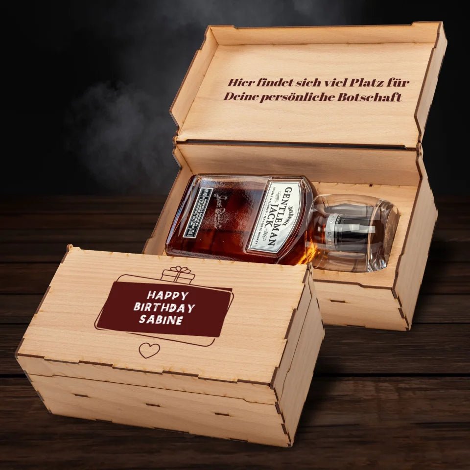 Jack Daniels Geschenkbox - Happy Birthday Banner 2 - Customizer - drink4friends