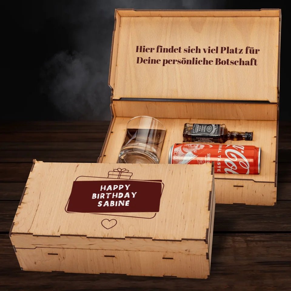 Jack Daniels Geschenkbox - Happy Birthday Banner 2 - Customizer - drink4friends