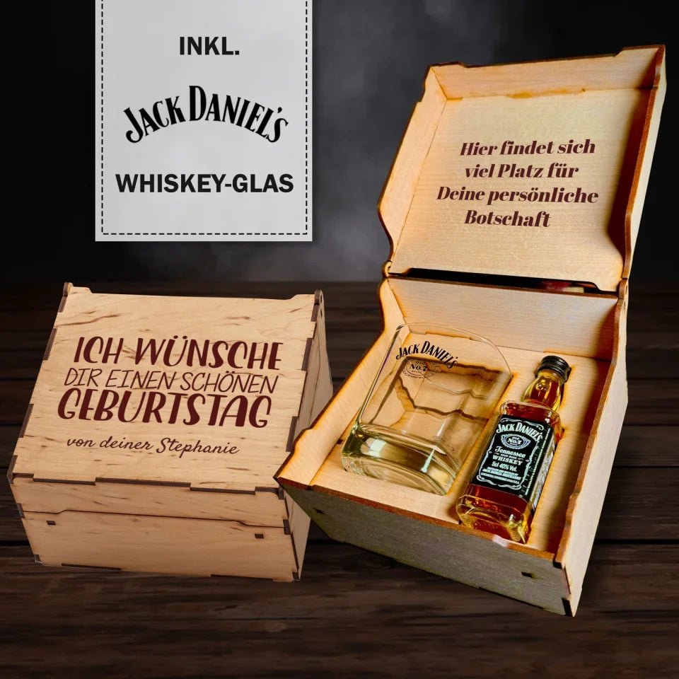 Jack Daniels Geschenkbox - Ich wünsche dir einen schönen Geburtstag - Customizer - drink4friends