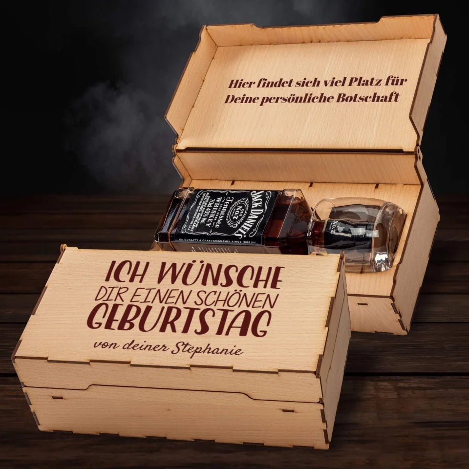 Jack Daniels Geschenkbox - Ich wünsche dir einen schönen Geburtstag - Customizer - drink4friends