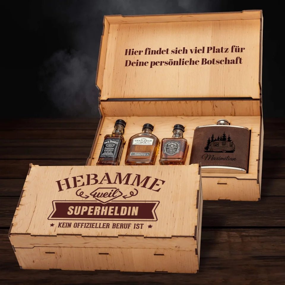 Jack Daniel's Geschenkbox - individueller Beruf, weil Superheld/in kein offizieller Beruf ist - personalisierbar - Customizer - drink4friends