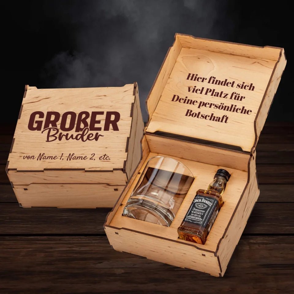 Jack Daniel´s Geschenkbox - Kleiner/Grosser Bruder - Customizer - drink4friends