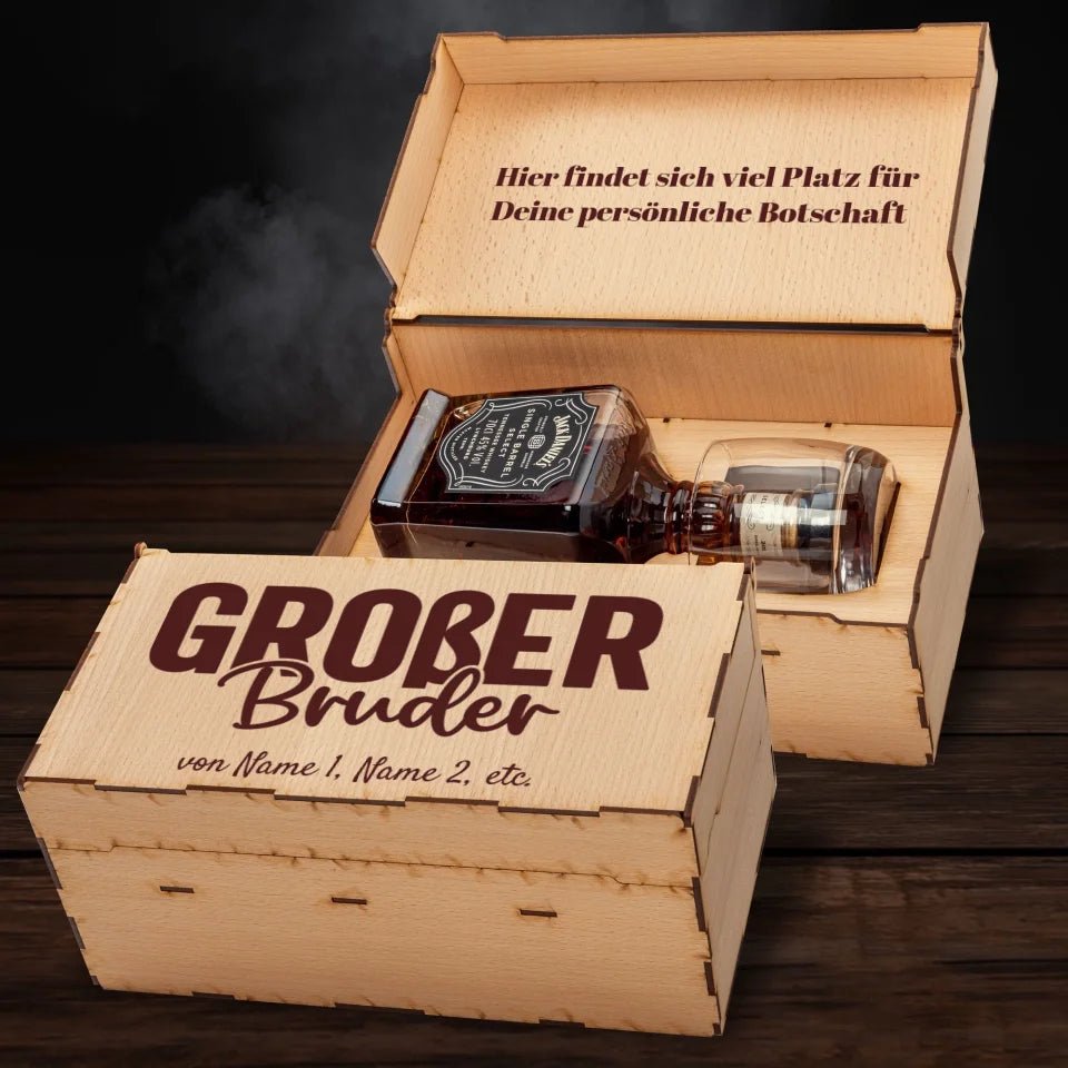 Jack Daniel´s Geschenkbox - Kleiner/Grosser Bruder - Customizer - drink4friends