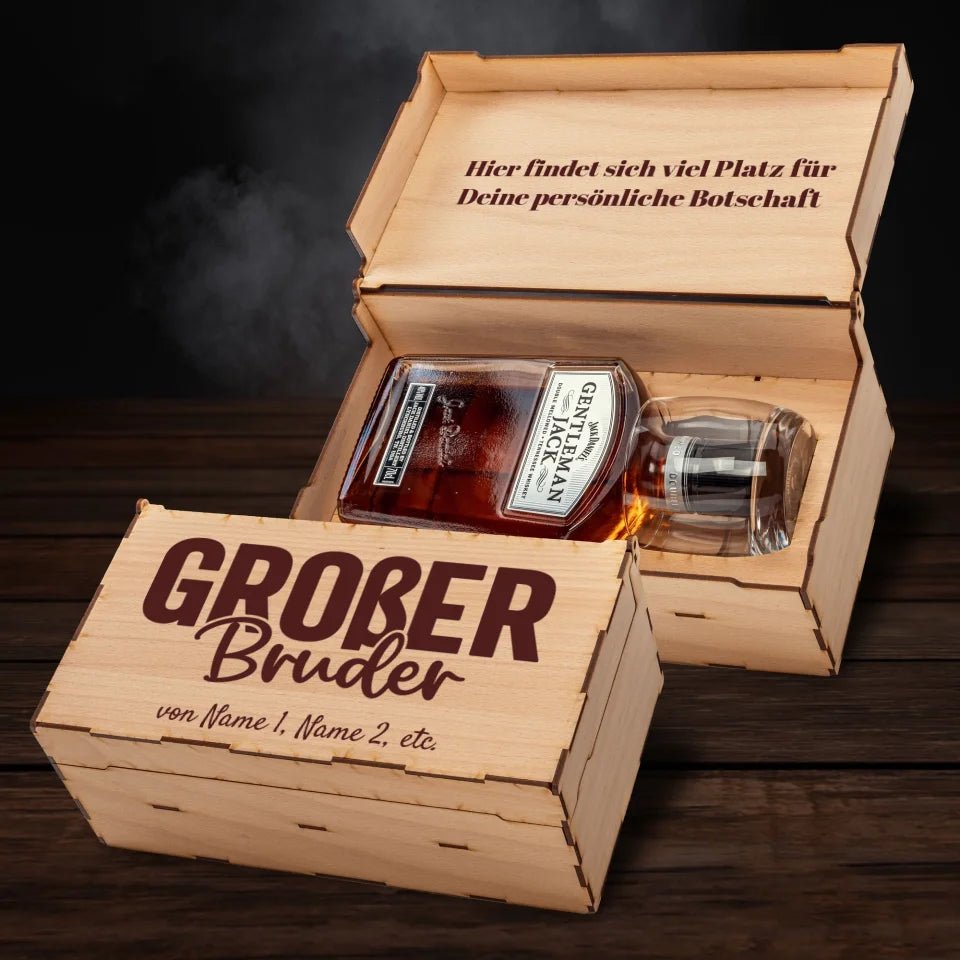 Jack Daniel´s Geschenkbox - Kleiner/Grosser Bruder - Customizer - drink4friends