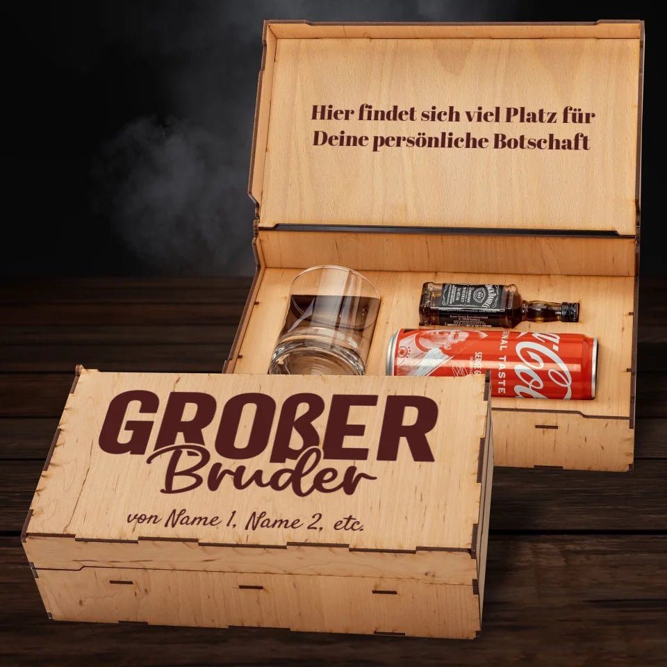 Jack Daniel´s Geschenkbox - Kleiner/Grosser Bruder - Customizer - drink4friends