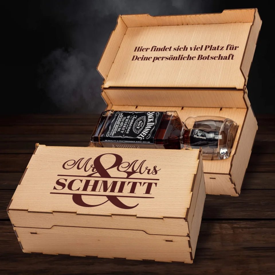 Jack Daniel´s Geschenkbox - Mr & Mrs - Customizer - drink4friends