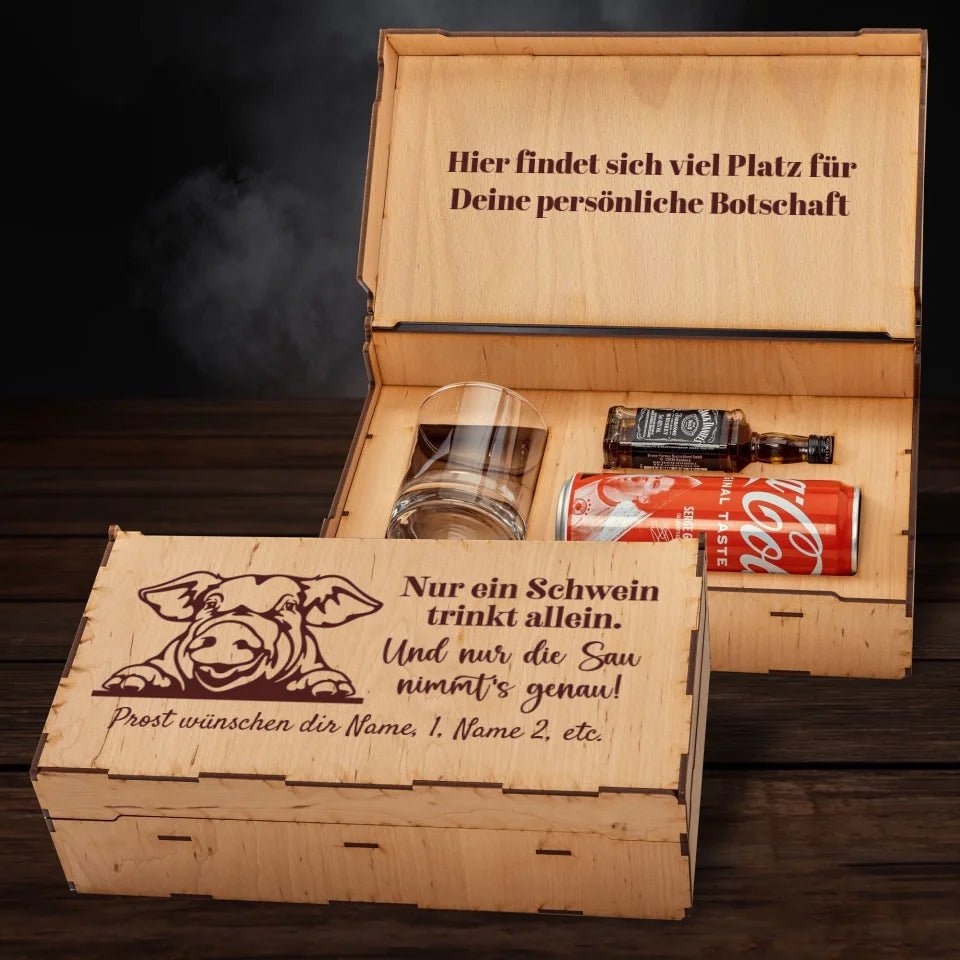 Jack Daniel´s Geschenkbox - Schwein - Customizer - drink4friends