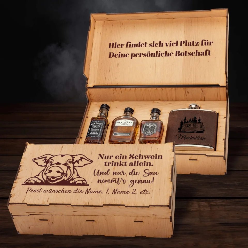 Jack Daniel´s Geschenkbox - Schwein - Customizer - drink4friends