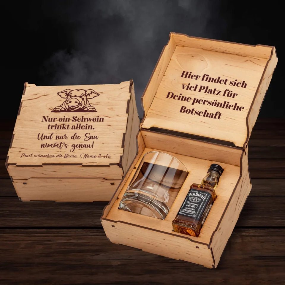 Jack Daniel´s Geschenkbox - Schwein - Customizer - drink4friends