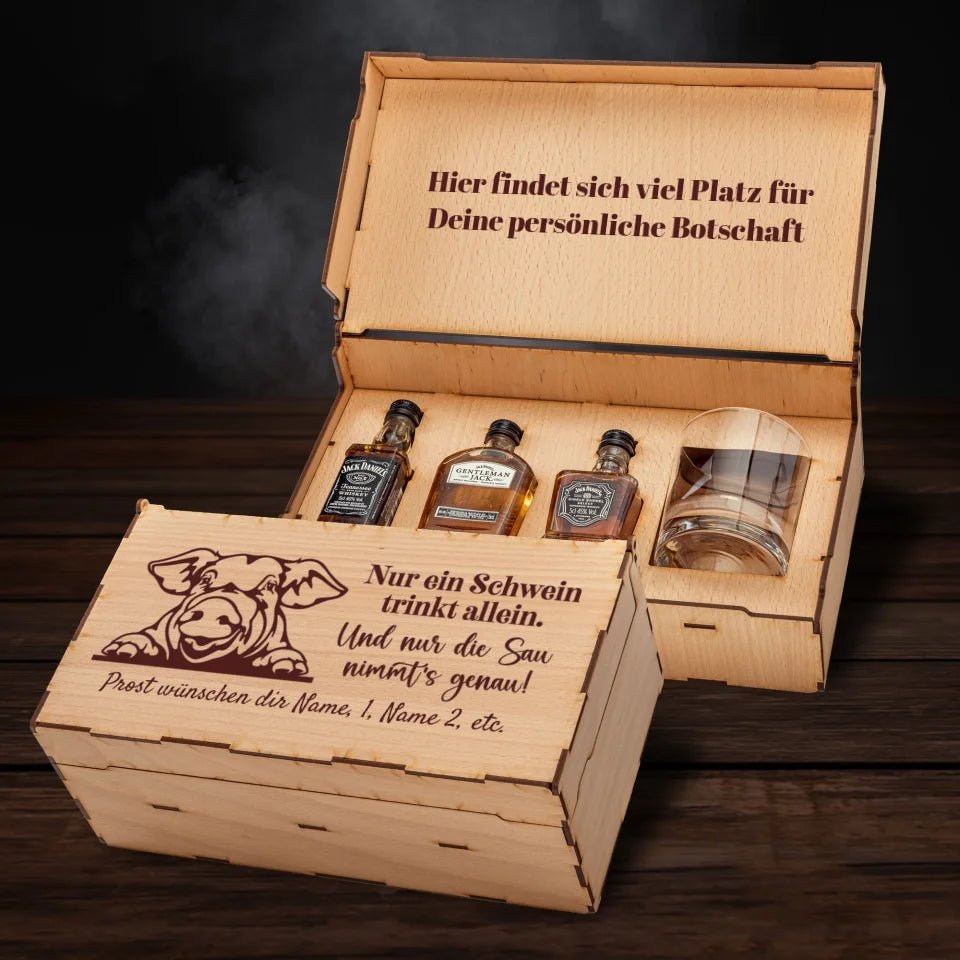 Jack Daniel´s Geschenkbox - Schwein - Customizer - drink4friends