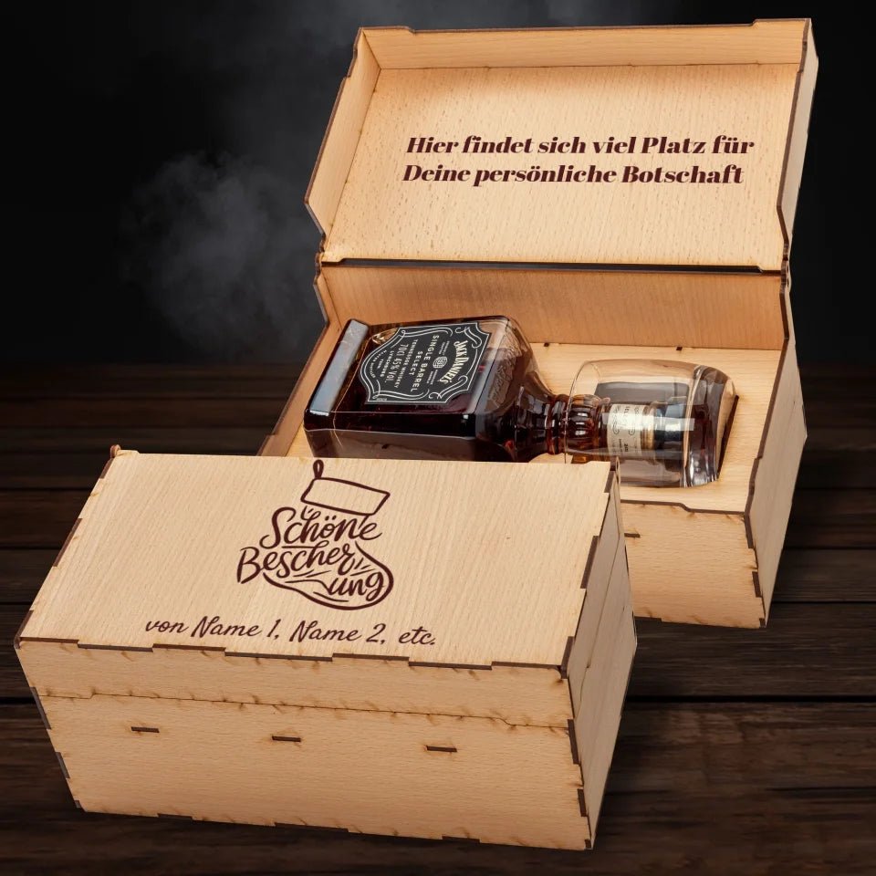 Jack Daniel´s Geschenkbox - Weihnachtssocken Schöne Bescherung - Customizer - drink4friends