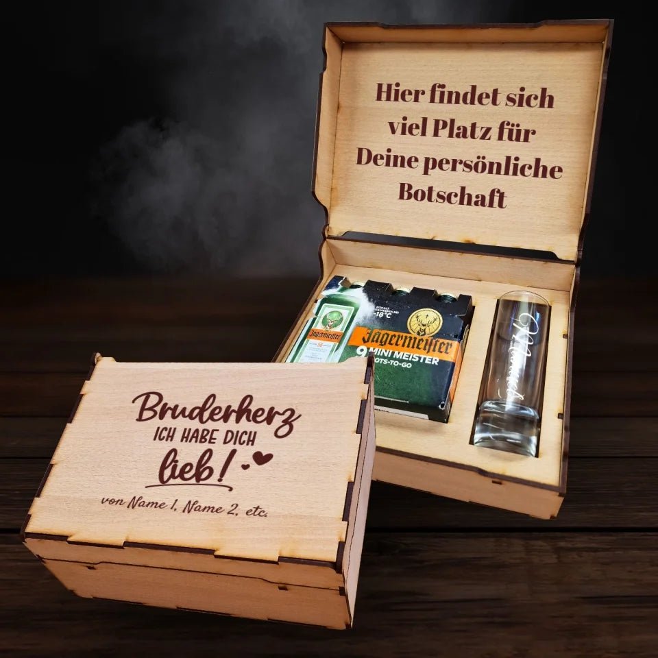 Jägermeister Geschenkbox - Bruderherz ich habe dich lieb - Drink4friends - drink4friends