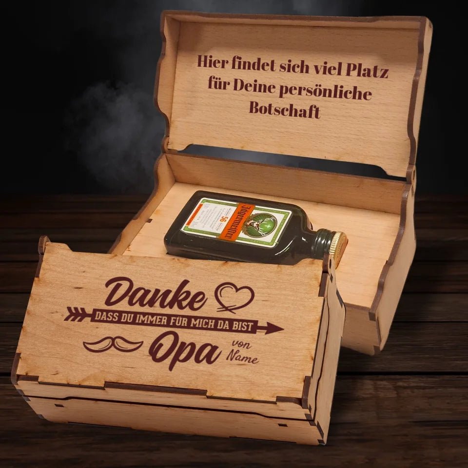 Jägermeister Geschenkbox - Danke dass du immer für mich da bist Opa - Drink4friends - drink4friends