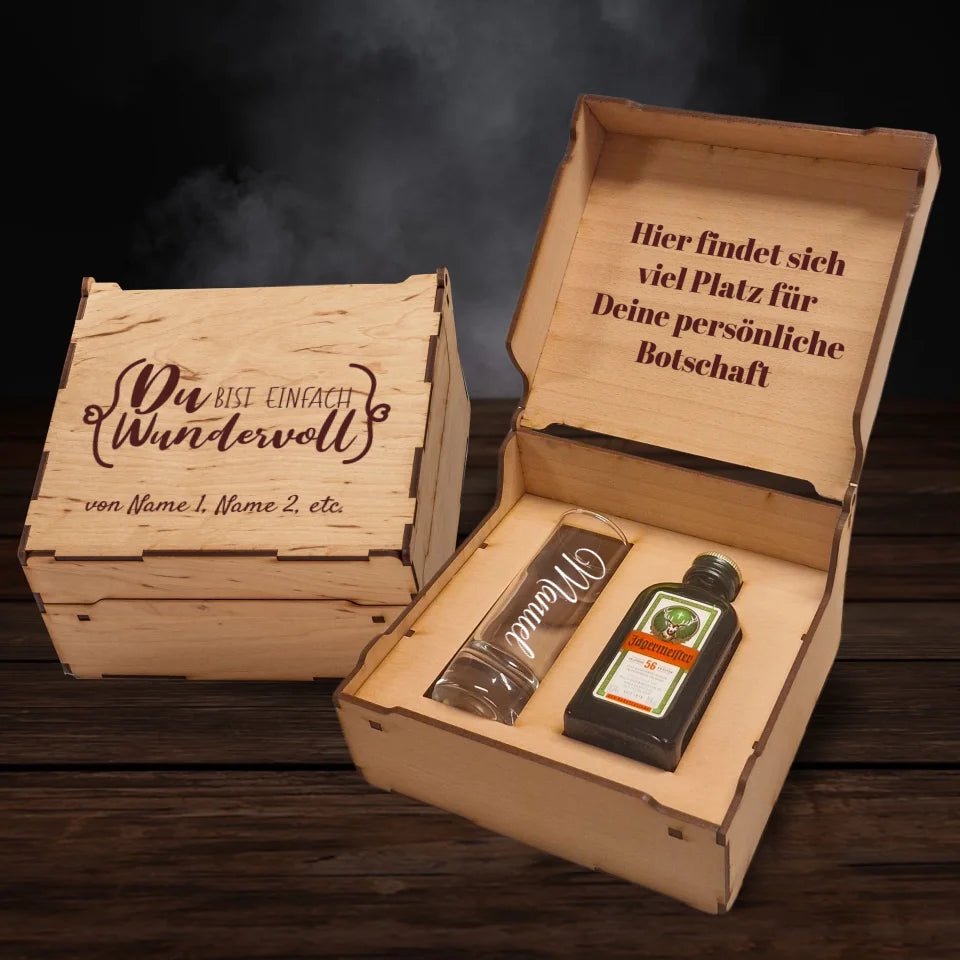 Jägermeister Geschenkbox - Du bist einfach wundervoll - Drink4friends - drink4friends