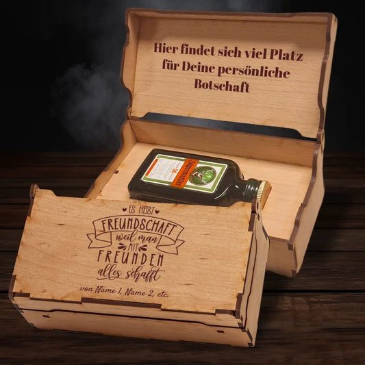 Jägermeister Geschenkbox - Es heisst Freundschaft... - Drink4friends - drink4friends