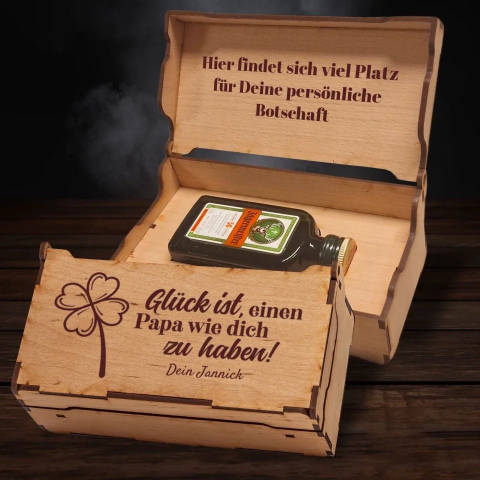 Jägermeister Geschenkbox - Glück ist einen Papa wie dich zu haben - Drink4friends - drink4friends