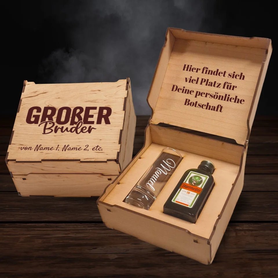 Jägermeister Geschenkbox - Großer/Kleiner Bruder - Drink4friends - drink4friends