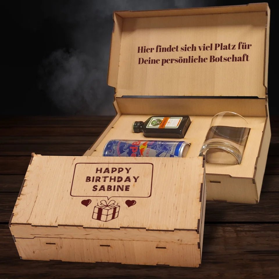 Jägermeister Geschenkbox - Happy Birthday Banner - Drink4friends - drink4friends