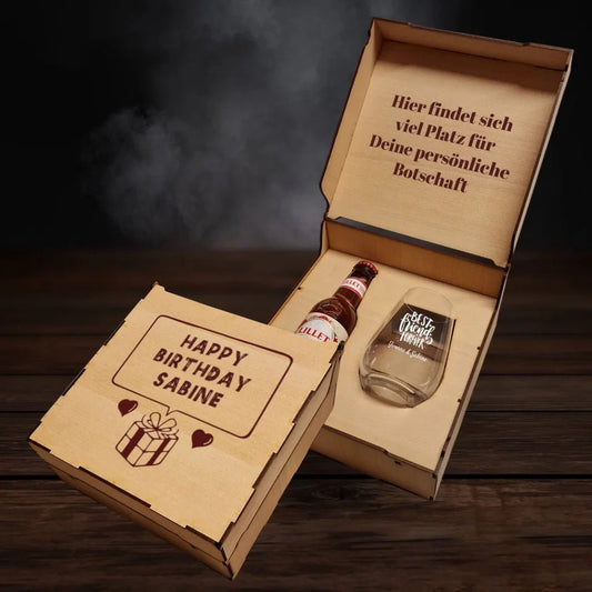 Lillet Berry Geschenkbox - Auf dich Banner - Drink4friends - drink4friends