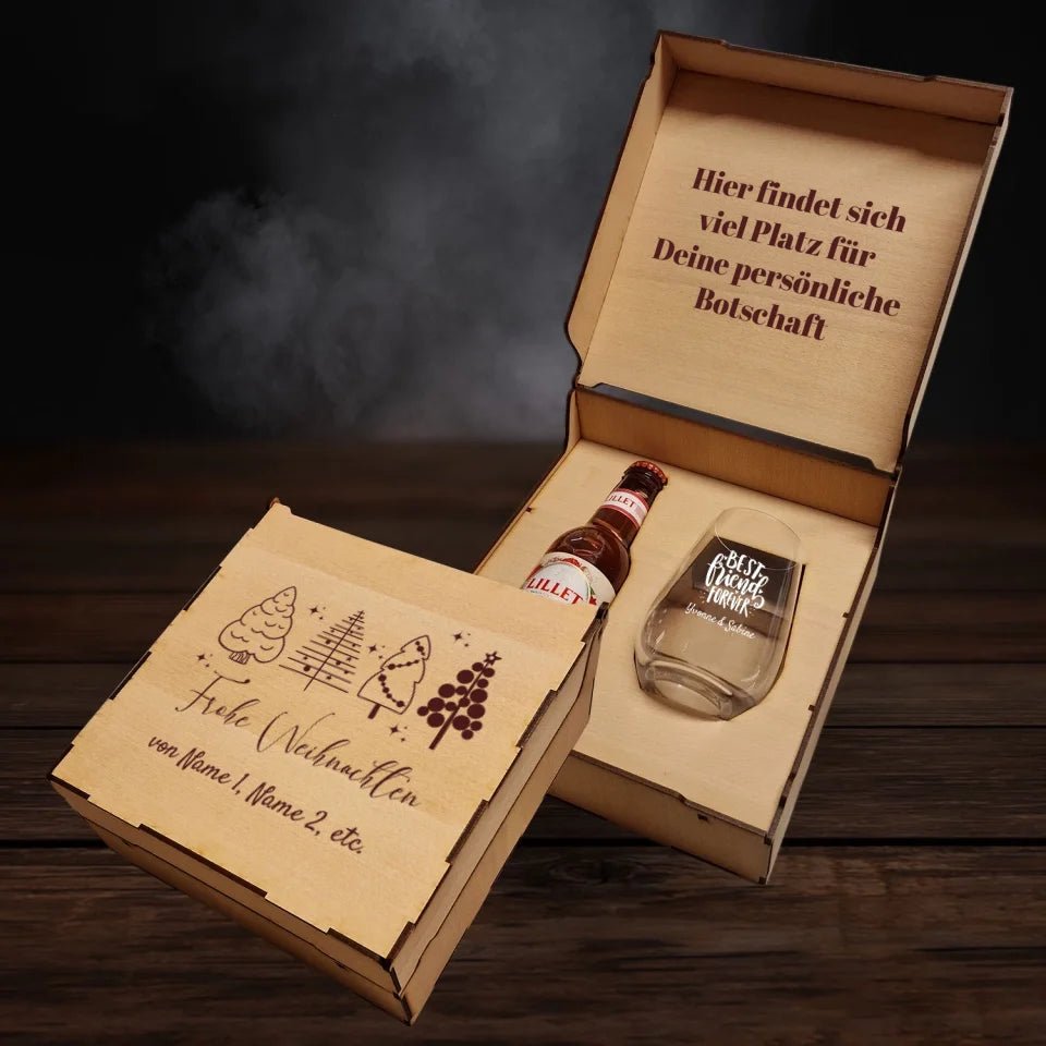 Lillet Berry Geschenkbox - Frohe Weihnachten - Tannenbäume - Drink4friends - drink4friends