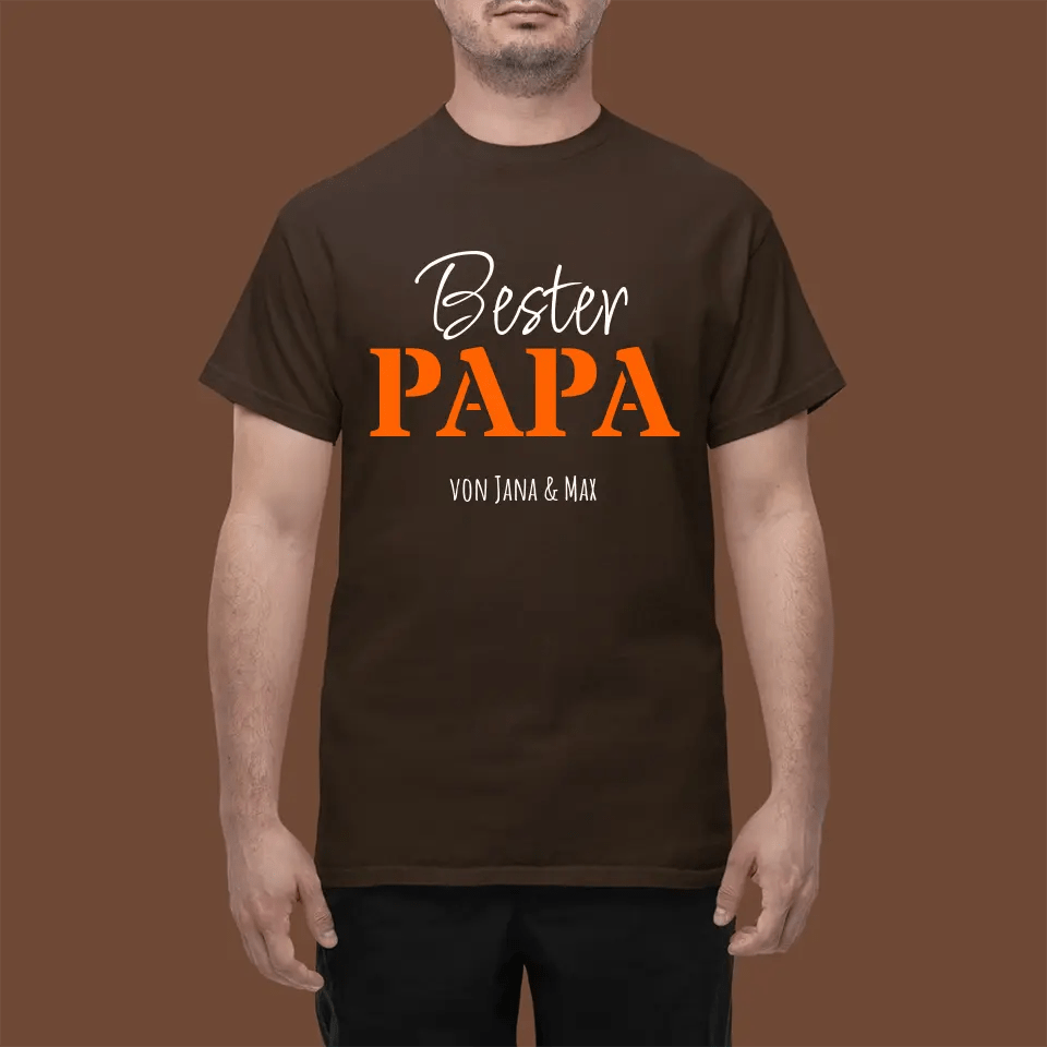 T-Shirt - Bester Papa - Personalisierbar - Customizer - drink4friends