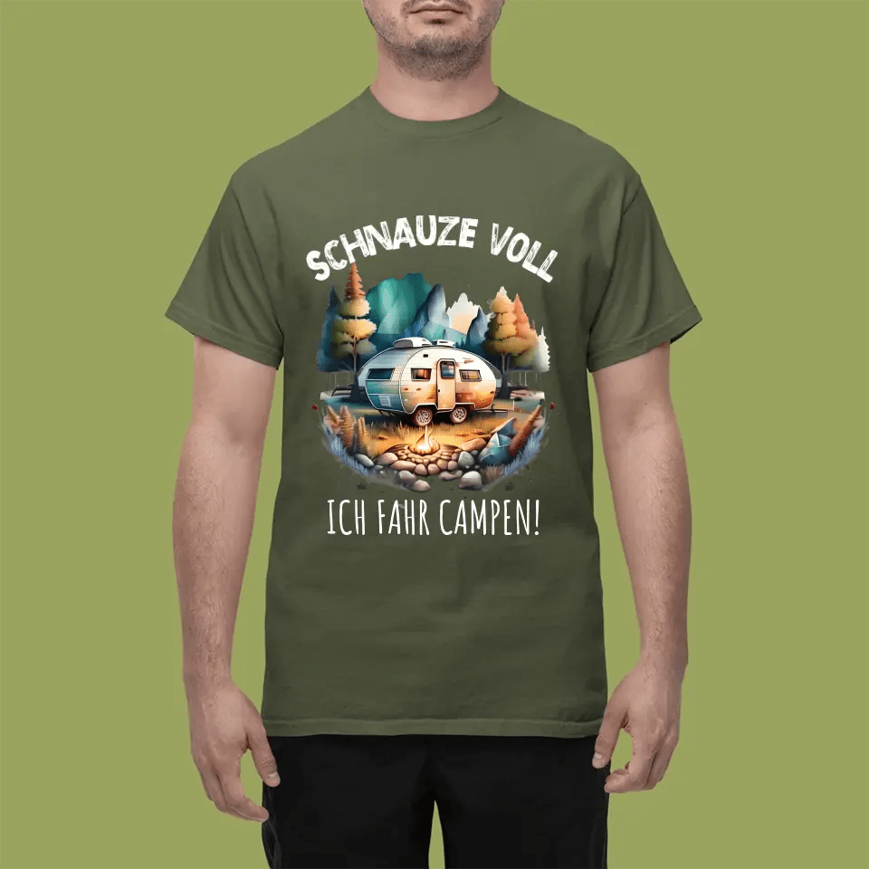 T-Shirt - Schnauze voll, ich fahr campen - Customizer - drink4friends