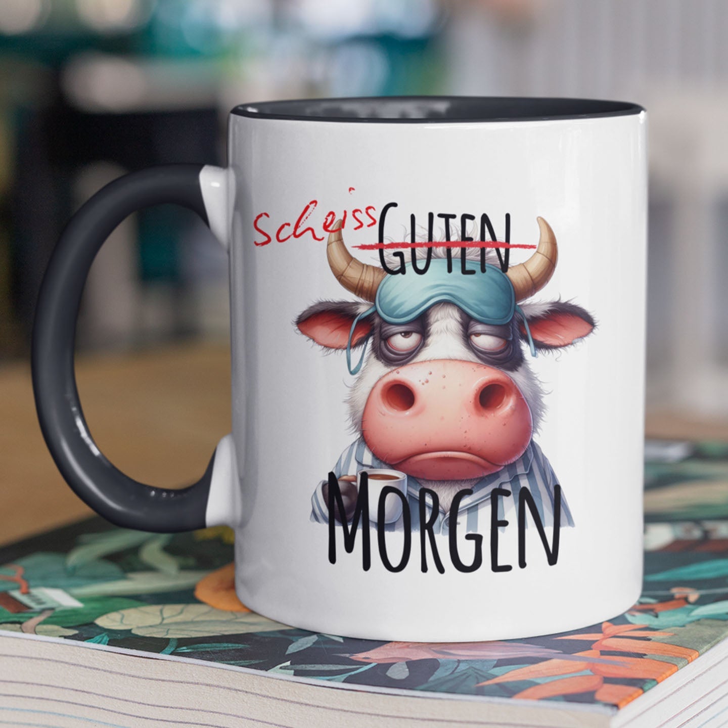 Tasse 11oz - Kuh - Scheiss Morgen - Tasse - drink4friends