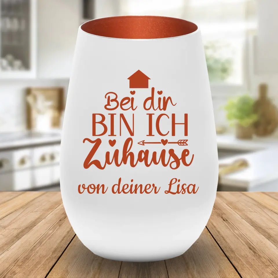 Windlicht - Bei dir bin ich Zuhause - Customizer - drink4friends