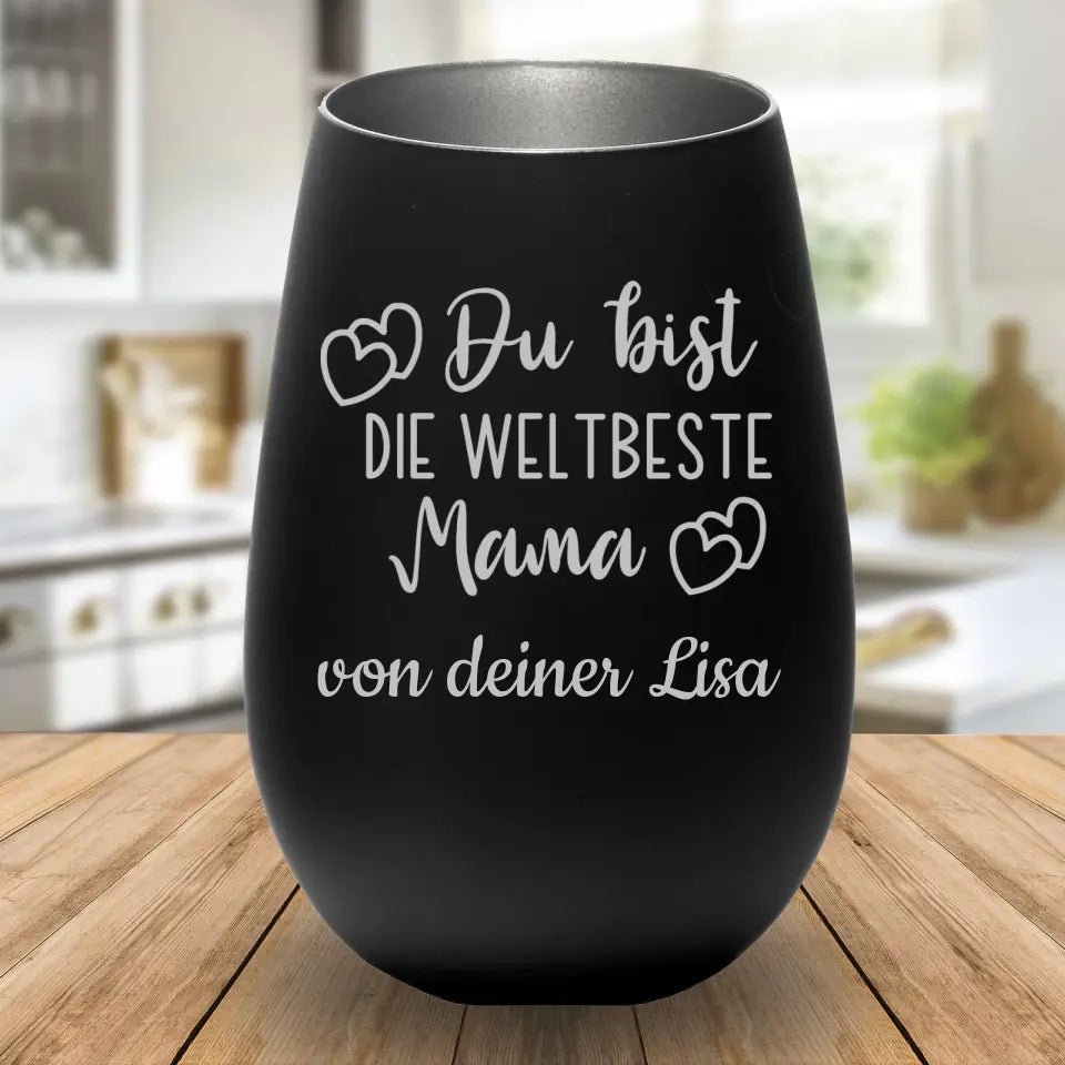 Windlicht - Du bist die weltbeste Mama - Customizer - drink4friends