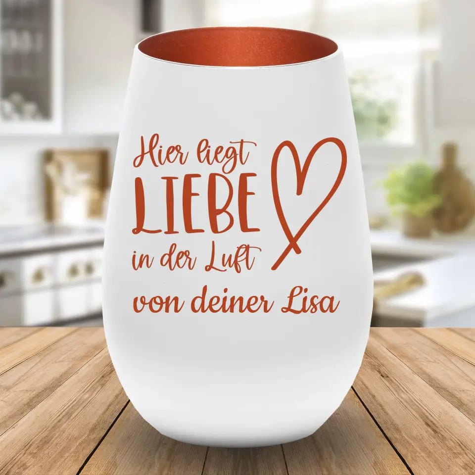 Windlicht - Hier liegt Liebe in der Luft - Customizer - drink4friends