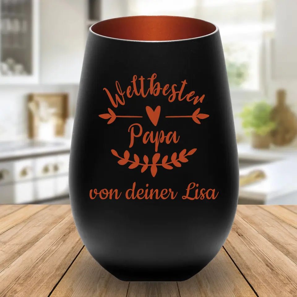 Windlicht - Weltbester Papa 2 - Customizer - drink4friends